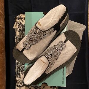 Yoga Foam Cali Skechers Black Beaded Women's Sandals